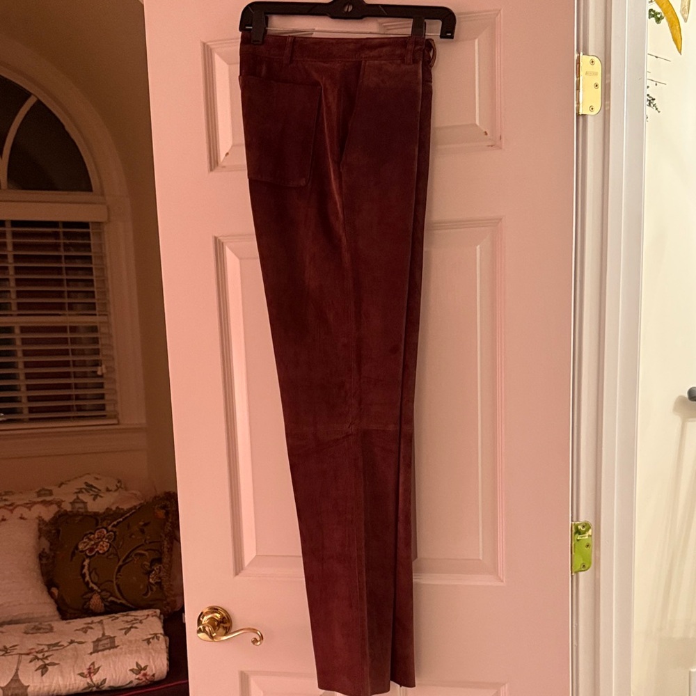 Lilly Pulitzer: washable Brown Suede Pants/not really trousers